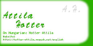 attila hotter business card